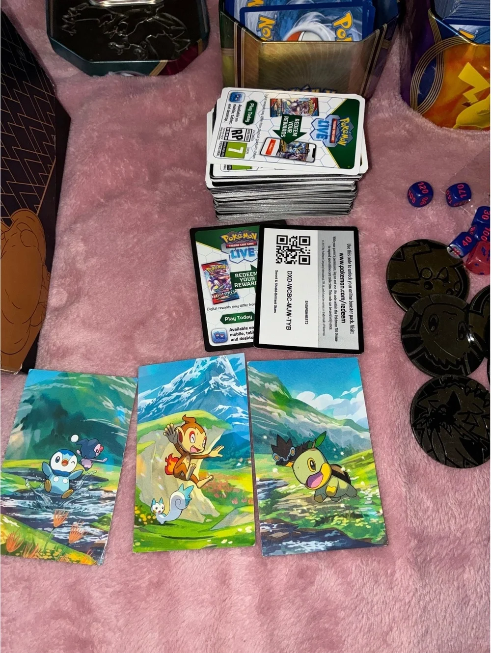 Pokémon Bulk Card Lot + Pikachu & Yveltal Collector Tins & Extras